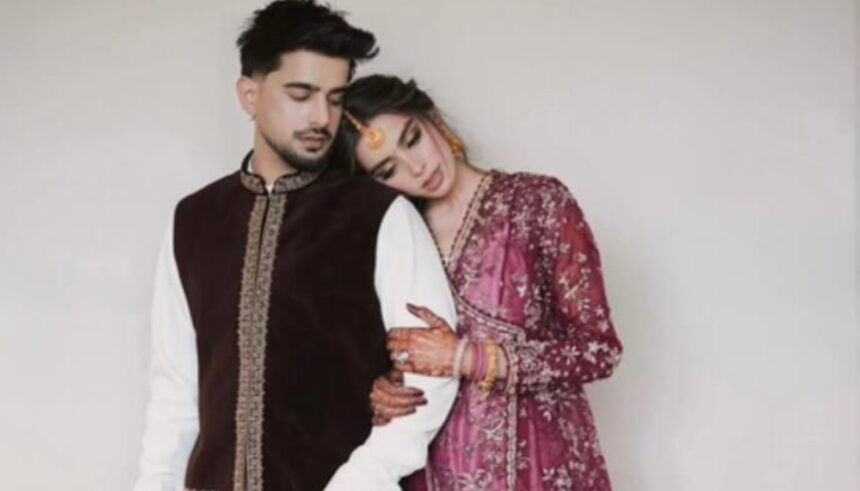 Jass Manak and Komal Tanwar at their engagement celebration
