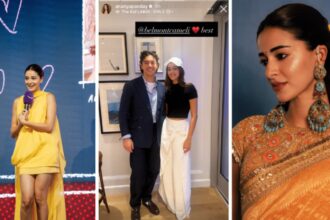 Ananya Panday at a recent public event during her international and Mumbai appearances
