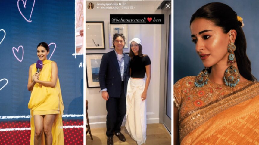 Ananya Panday at a recent public event during her international and Mumbai appearances