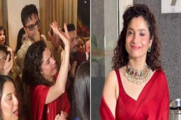 Hunterfly 026 09 17 105653 Ankita Lokhande during Ganpati puja as social media users react to viral videos