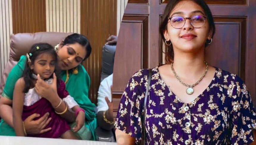 Lakshmi Menon in a green saree with Iman Annachi in viral recent photos