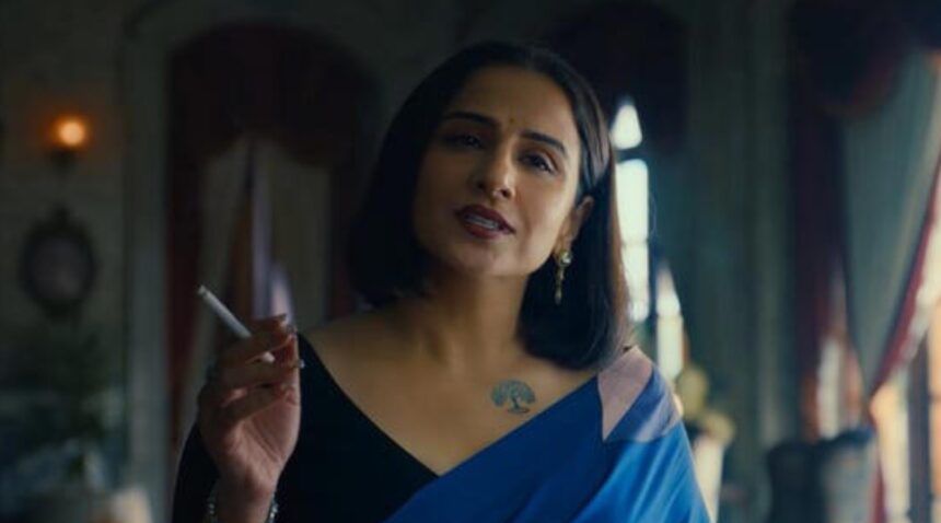 Hunterfly 026 09 20 211125 Vidya Balan as Kantha in Jailer 2 facing Rajinikanth