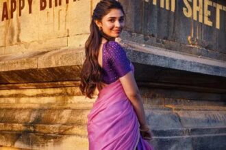 Hunterfly 026 09 21 182346 Krithi Shetty in the first look poster of January 12 Vidudala