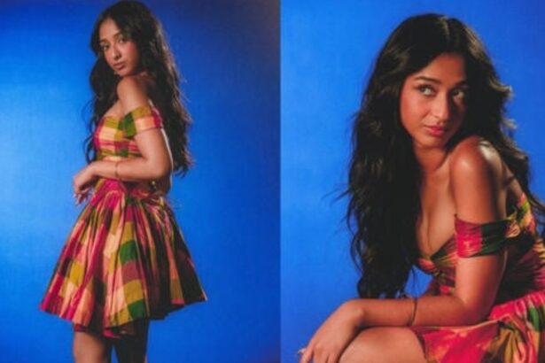 Hunterfly 026 09 23 203809 Maitreyi Ramakrishnan wearing a Paalum Pazhamum Kattam checked mini dress
