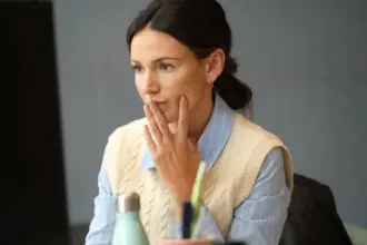 Michelle Keegan as DI Emma Crane in ITV thriller The Blame