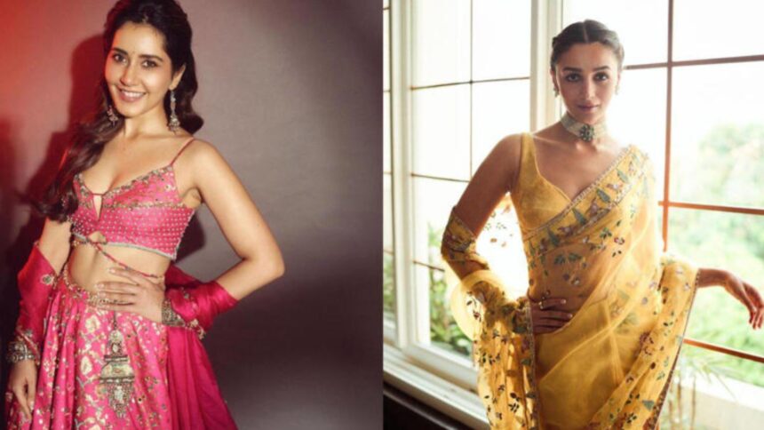 Raashii Khanna Alia Bhatt Janhvi Kapoor and other celebrities in festive ethnic wear