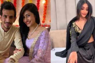 Dhanashree Verma in black saree amid reports about her marriage to Yuzvendra Chahal