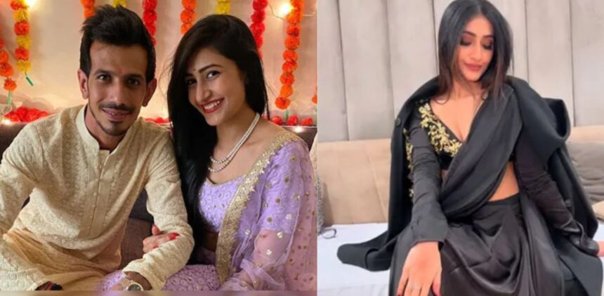 Hunterfly 2026 09 11 124407 Dhanashree Verma in black saree amid reports about her marriage to Yuzvendra Chahal