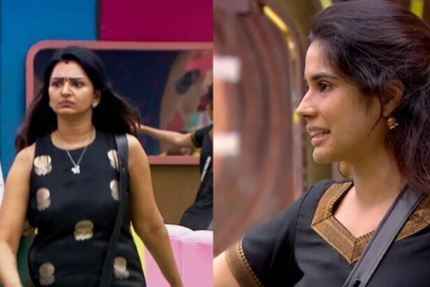 Muthazhagi and Anandhi during the Bigg Boss Tamil 10 luxury budget task