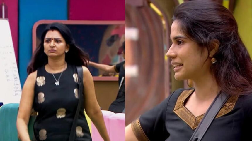 Hunterfly 2026 09 15 194128 Muthazhagi and Anandhi during the Bigg Boss Tamil 10 luxury budget task