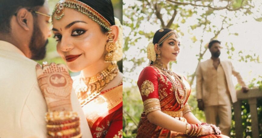 Ahaana Krishna and Nimish Ravi at their intimate wedding ceremony