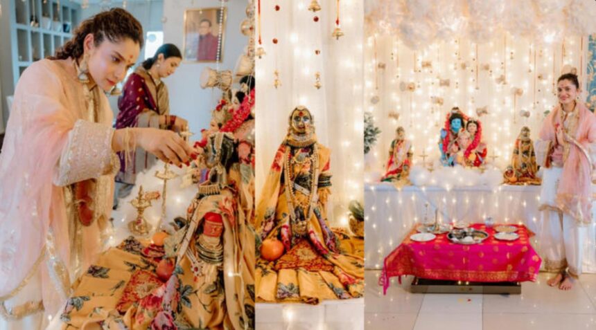 Hunterfly 2026 09 18 181627 Ankita Lokhande performs Gauri Puja at home during Ganesh Chaturthi