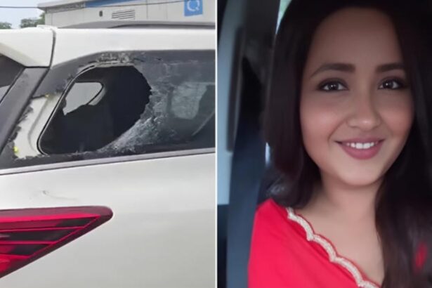 Kajal Raghwani after her car was reportedly attacked by a crowd in Bihar Sharif