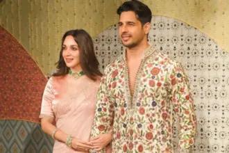 Kiara Advani in an elegant festive saree-inspired look