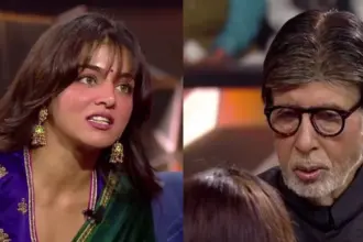 Wamiqa Gabbi with Amitabh Bachchan on Kaun Banega Crorepati