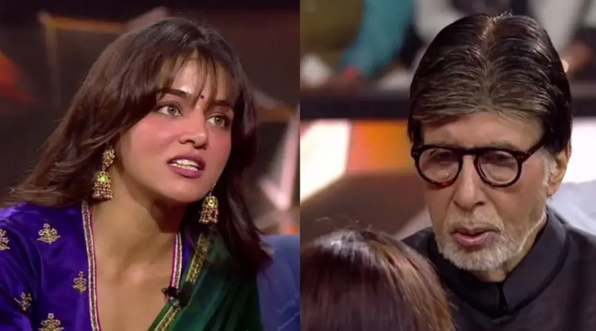 Hunterfly 2026 09 26 093804 Wamiqa Gabbi with Amitabh Bachchan on Kaun Banega Crorepati