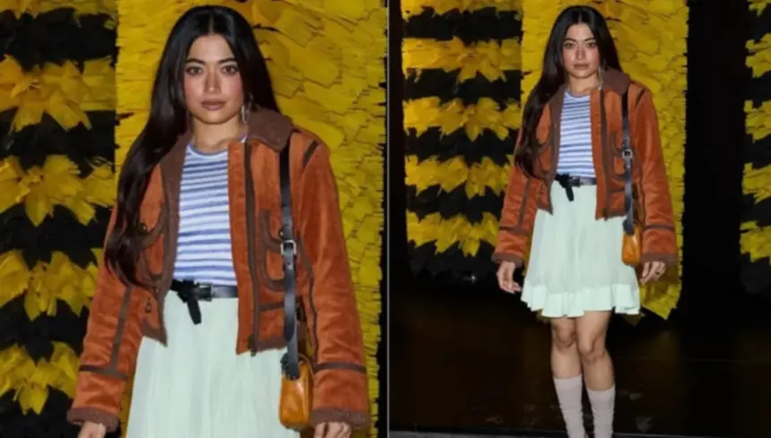 hunterfly 2026 09 27 193756 Rashmika Mandanna in a colourful street-style look at Milan Fashion Week