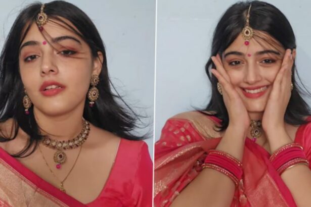 Shubhra Jha in saree after viral transition Instagram reel