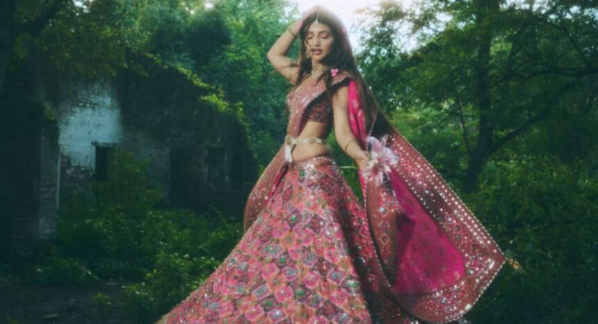 Sreeleela wears a striking pink lehenga in a glamorous ethnic fashion look