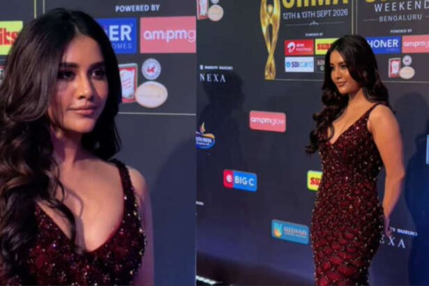 Nabha Natesh at the SIIMA 2026 red carpet in Bengaluru