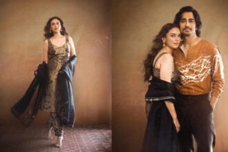 Aditi Rao Hydari and Siddharth in earthy-toned outfits at Lust Stories 3 promotions