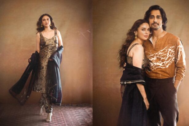 Hunterfly 26 09 14 204759 Aditi Rao Hydari and Siddharth in earthy-toned outfits at Lust Stories 3 promotions