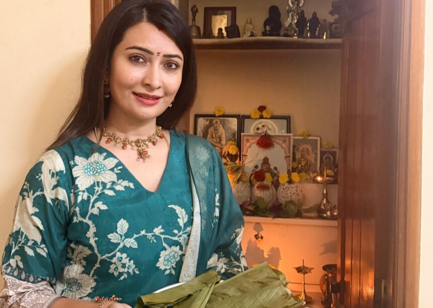 Radhika Pandit celebrates Ganesh Chaturthi with children Ayra and Yatharv
