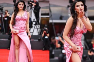 Manasi Pawar poses on the red carpet at the Venice Film Festival