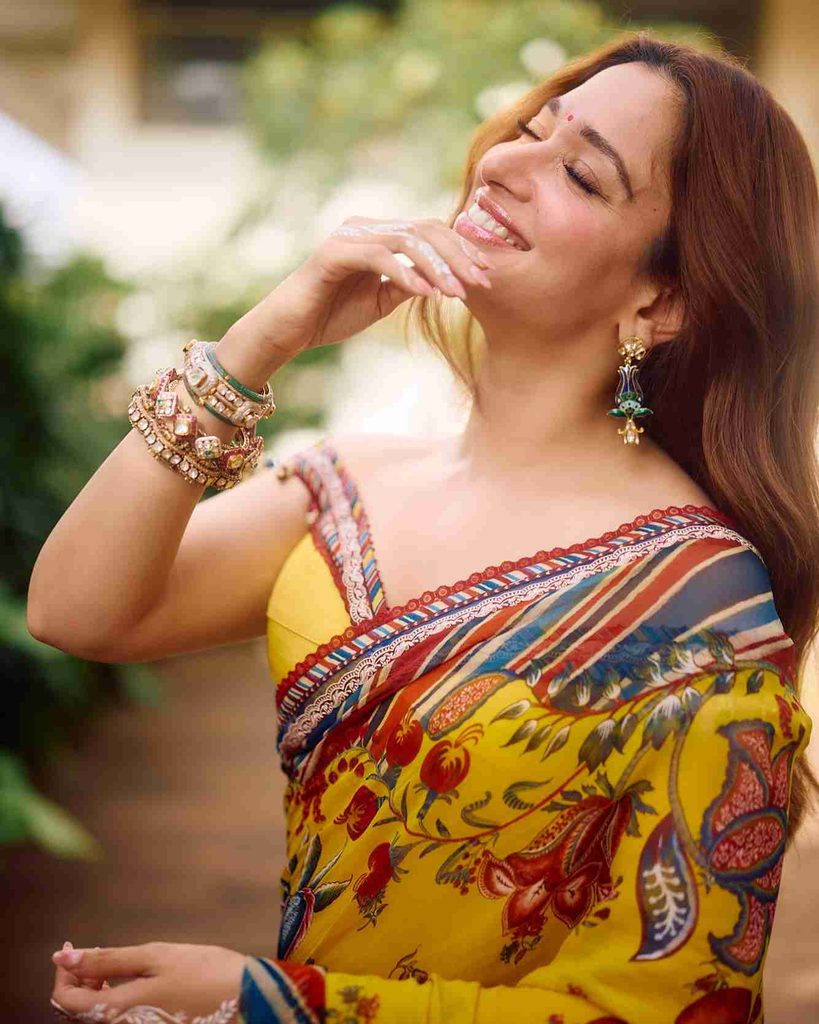 What Makes Tamannaah Bhatia’s Yellow Saree Look Work?