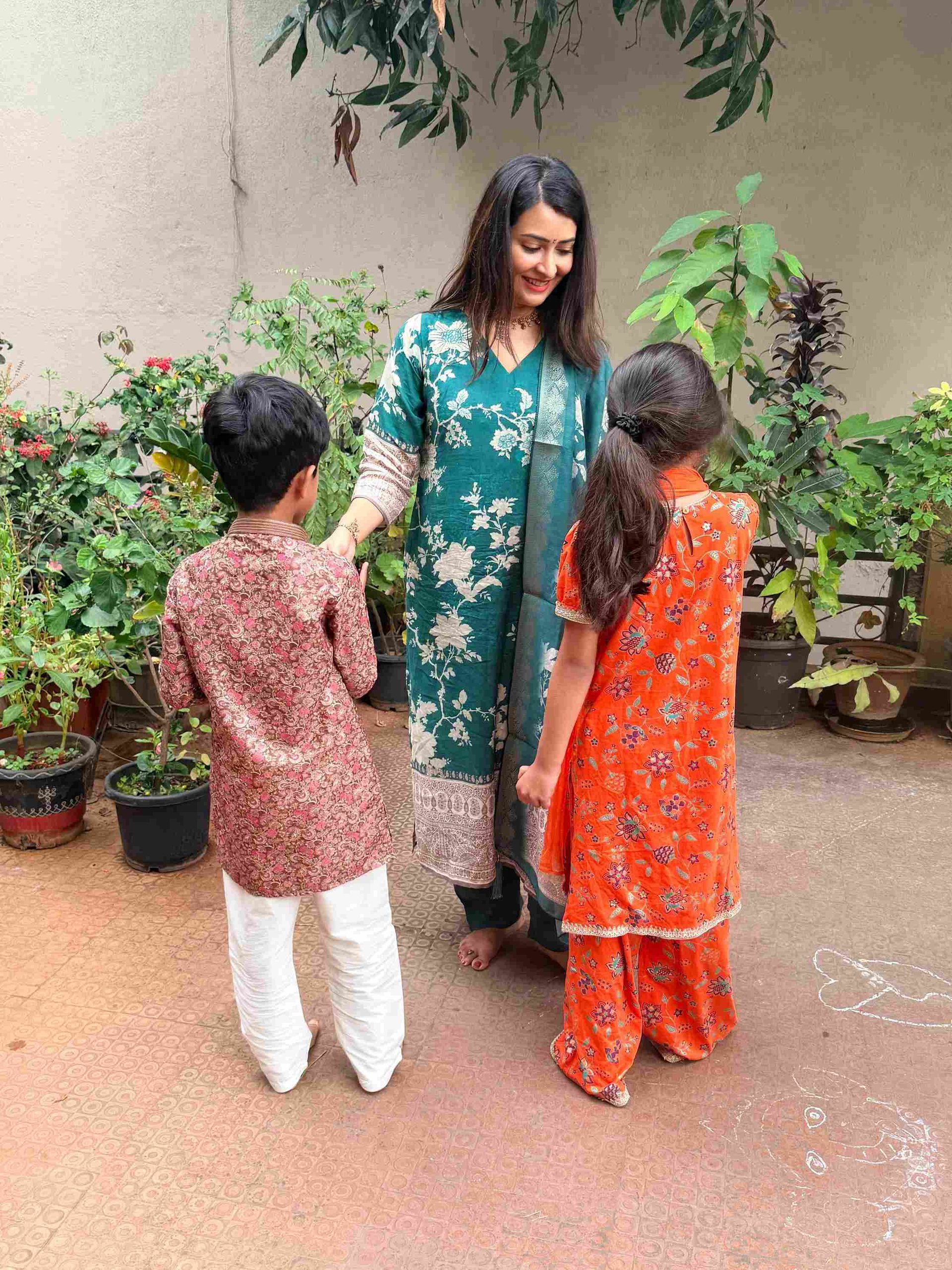 Radhika Pandit celebrates Ganesh Chaturthi with her children