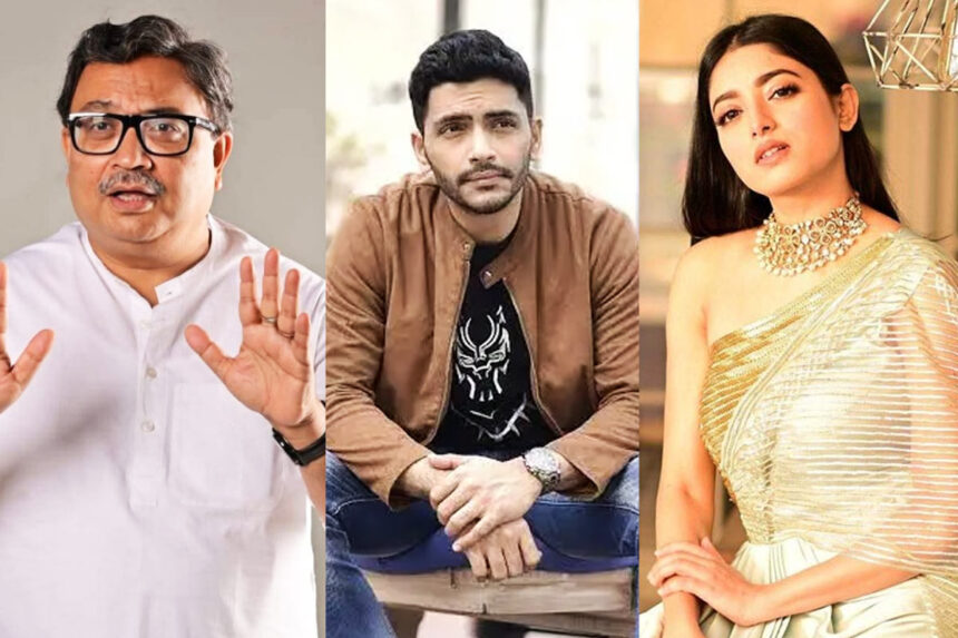 Hunterfly Isha Arjun and Kunal Ghosh Dulal Dey with the cast of his upcoming Bengali political film Phand