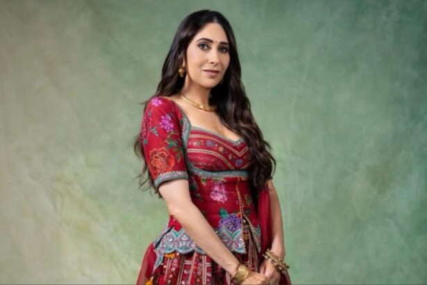 Karisma Kapoor’s Crimson Floral Lehenga Look
