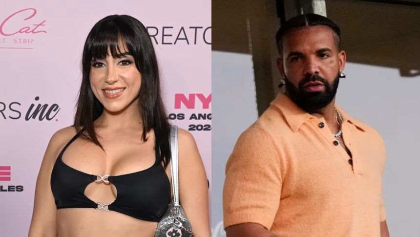 Hunterfly Lena Lena the Plug meets Drake during his Kick livestream