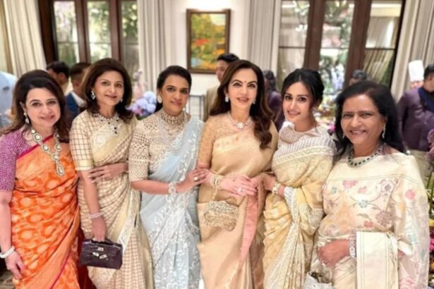 Nita Ambani’s Soft Gold Saree Look