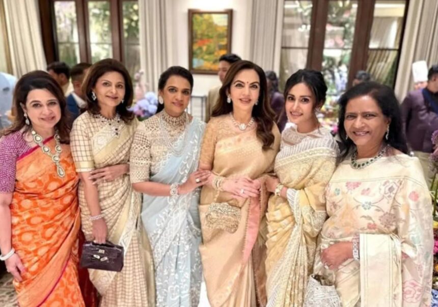 Nita Ambani’s Soft Gold Saree Look