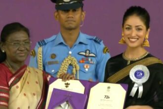 Hunterfly t 2026 09 22 185115 Yami Gautam receives her first National Film Award for Article 370