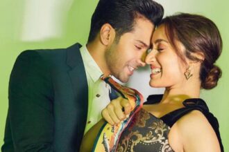 Shraddha Kapoor and Varun Dhawan sharing a moment during their Bollywood journey