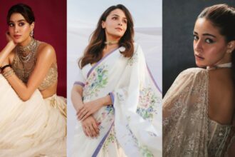 White ethnic outfit inspiration for Sharad Navratri 2026 Day 2, featuring sarees, lehengas and festive jewellery.