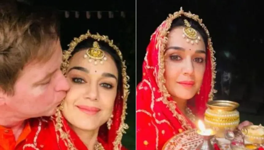 hunterfly 026 10 29 170105 Preity Zinta shares a message about waiting for the moon during Karwa Chauth