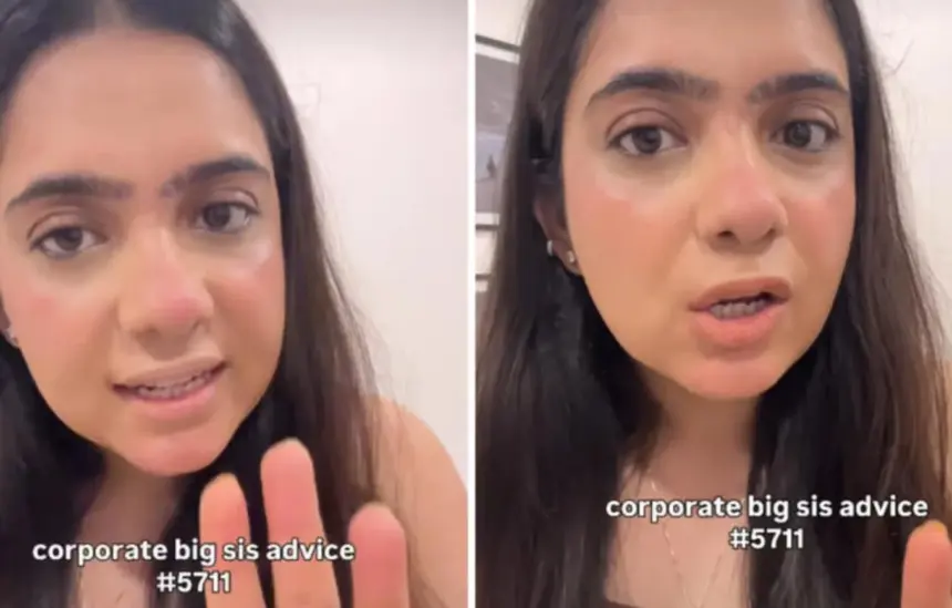 Woman explaining why giving 100 percent at work can raise expectations