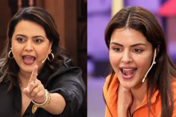 Swara Bhaskar and Priyanka Chahar Choudhary during Rise & Fall 2 confrontation