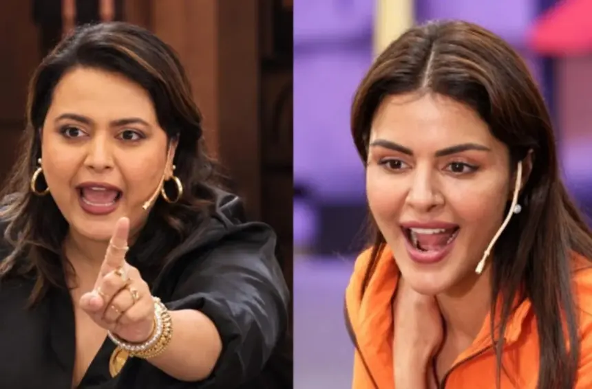 Swara Bhaskar and Priyanka Chahar Choudhary during Rise & Fall 2 confrontation