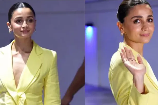 hunterfly 26 10 01 082139 Alia Bhatt in a butter-yellow vintage Givenchy couture outfit with a dramatic bow