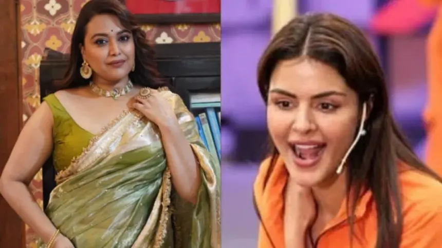 Swara Bhaskar and Priyanka Chahar Choudhary during Rise and Fall Season 2.