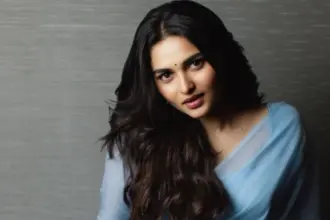 Actress Kayadu Lohar in a portrait accompanying a report on Telugu cinema and online celebrity discussions.