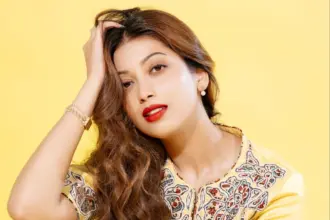 Digangana Suryavanshi in a yellow embroidered ethnic outfit