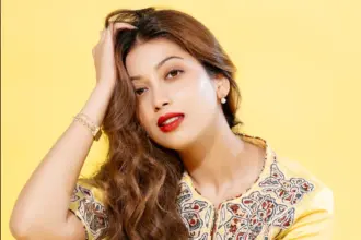 hunterfly Hf 5f5 Digangana Suryavanshi wearing a vibrant yellow ethnic ensemble