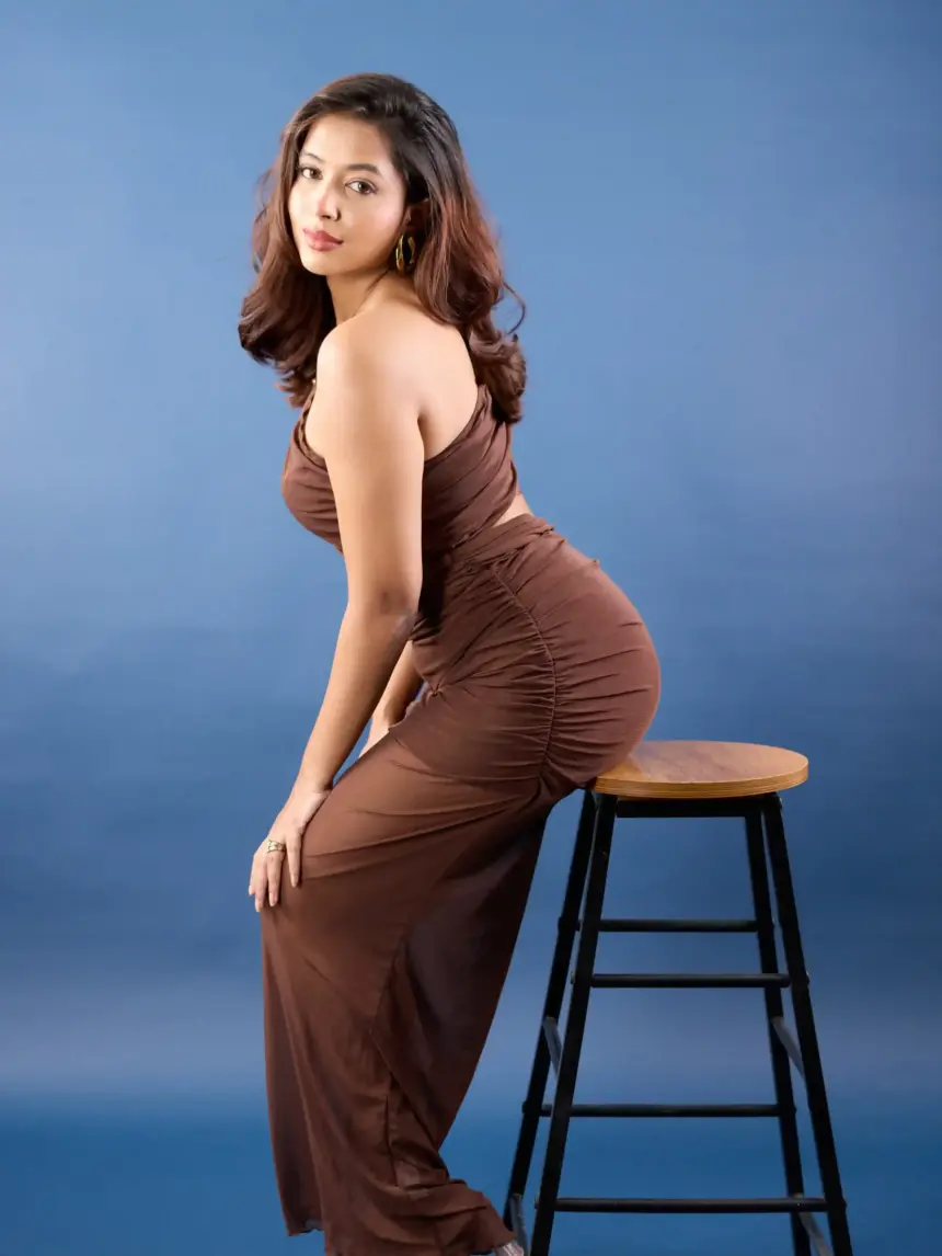 Rittika Chakraborty Styles a Brown Co-ord Set in Hyderabad Shoot