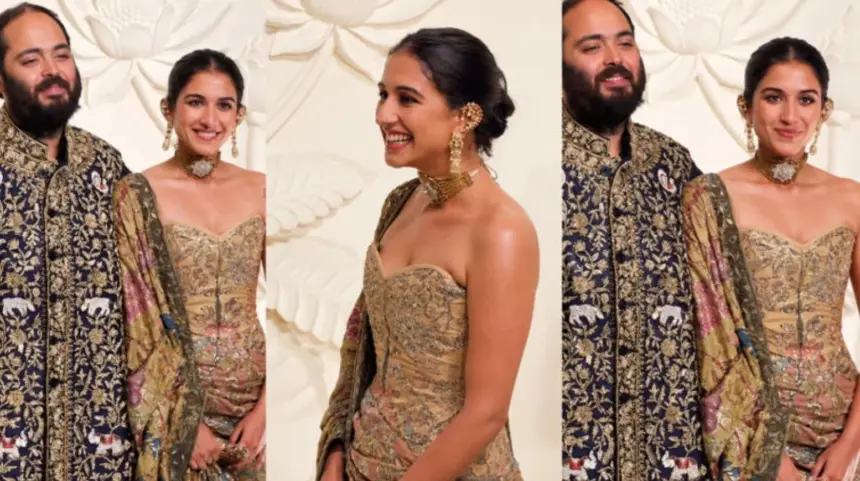 hunterfly Viral Bhayani Radhika Merchant, Isha Ambani, Nita Ambani and Shloka Mehta in Indian occasionwear at Swadesh’s anniversary celebration